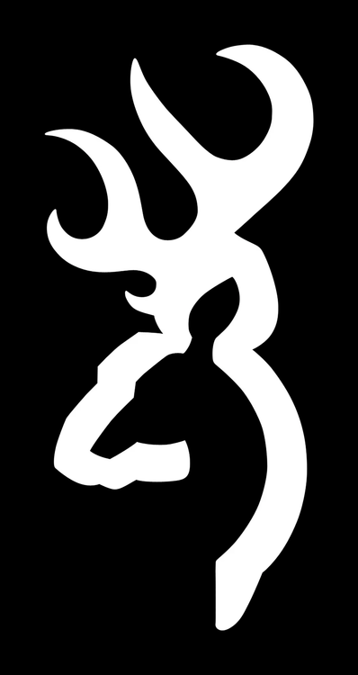 Browning Buckmark Decal White Vinyl Sticker 6"