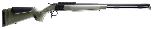 CVA Optima 50 Caliber 26" Black Nitride Fluted Barrel, 0 MOA Picatinny Rail, Black Steel Receiver, Fixed Olive Drab Green Synthetic Stock