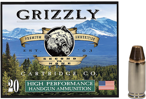 Grizzly Ammo GC9+P+CM7 9mm+P 124gr Full Metal Jacket Flat Point, 20rd Box