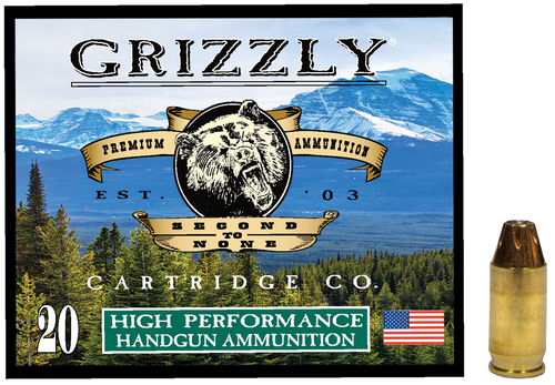 Grizzly Ammo 380ACP 90gr Jacketed Hollow Point, 20rd Box