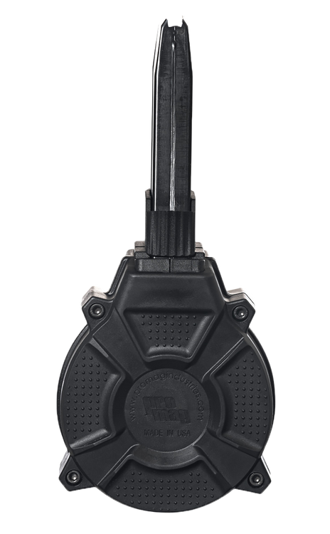 ProMag Industries Magazine, 9mm, 50rd Drum, Fits Taurus PT 111, Polymer, Black