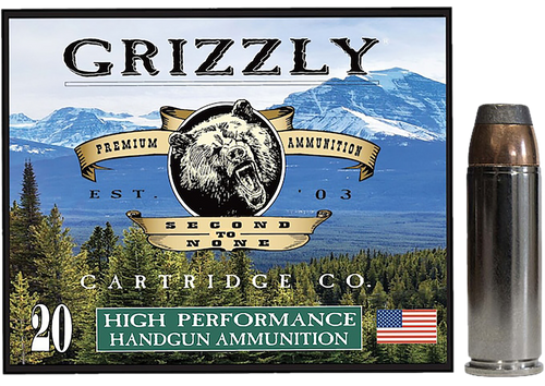 Grizzly Ammo 45 Colt+P 300gr Bonded Flat Point, 20rd Box