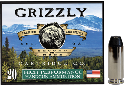 Grizzly Ammo 10mm ACP 220gr Full Metal Jacket Flat Point, 20rd Box