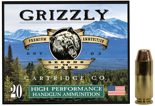 Grizzly Ammo 10mm ACP 200gr Full Metal Jacket Flat Point, 20rd Box