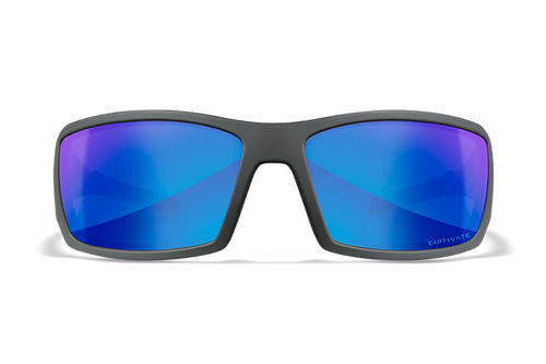 Wiley X Twisted M/L Blue Mirror Lens Polycarbonate Matte Gray Frame