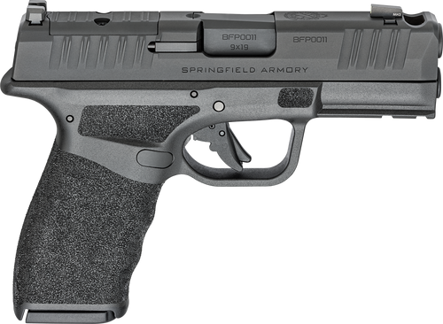 [706397990336] Springfield Hellcat Pro Comp OSP 9mm, 3.7" Comp Barrel, Melonite Black, Crimson Trace CT-1500, Tritium, U-Notch Rear, 5x10rd, Range Bag