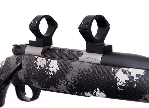 [747115438396] Weatherby Scope Mount/Ring Combo Matte Black Alloy 1" Tube, Weatherby Mark V Medium Rings Standard 6-Lug Action