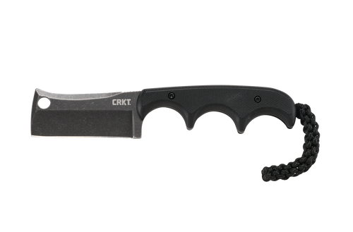 [794023238334] Columbia River River Minimalist Cleaver Blackout 2.13" Fixed Cleaver Plain Black Stonewash 5Cr15MoV SS Blade G10 Black Handle