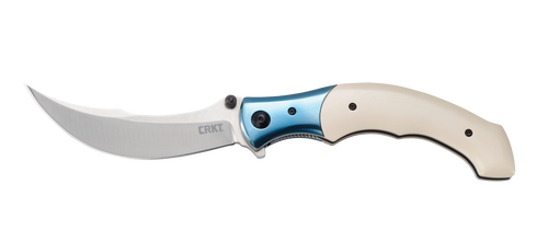 [794023747102] Columbia River RITUAL, 4.37" Folding Knife Liner Lock, Plain Edge, 12C27 Sandvik Steel Blade, Satin Finish, Stainless Steel Bolster Fiber Infused Resin Handle, Assisted Opening IKBS