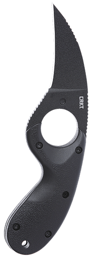 [794023251609] Columbia River Bear Claw, Fixed Blade Knife, Powder Coat Finish, Black, Black Glass-Reinforced Nylon Handle, Plain Edge, 2.38" Blade Length, AUS 8, Includes Thermoplastic Sheath