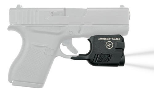 [850002469301] Crimson Trace Lightguard For Handgun Fits Glock 42/43/43X/48 110 Lumens Output White LED Light Trigger Guard Mount Matte Black Polymer