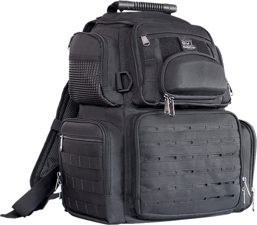 [672352017021] Bulldog Cases Tactical Range Handgun, Medium, Back Pack, Poly Oxford Nylon Construction, Black