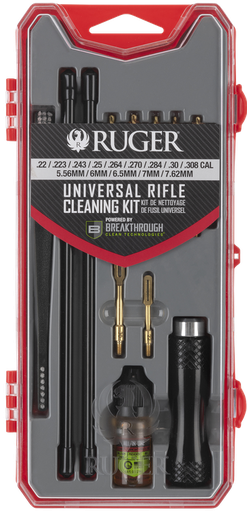 [026509081050] Allen Universal Cleaning Kit, For Calibers .22-.30, Red and Gray