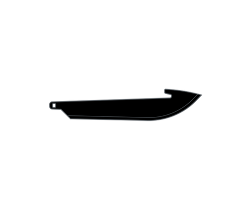 [743404232508] Outdoor Edge Edge Drop-Point Blades, Plain Edge, 3.5" Blades, 420J2, Black Oxide Finish, Black, 6 Pack