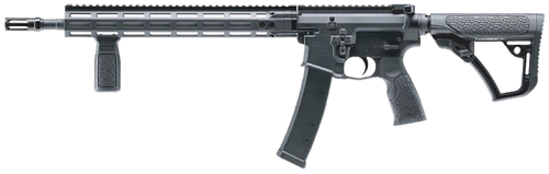 [818773024341] Daniel Defense PCC 9mm, 16" Barrel, Black, M-Lok, DD Grip, Hammer Forged, Case, 32rd