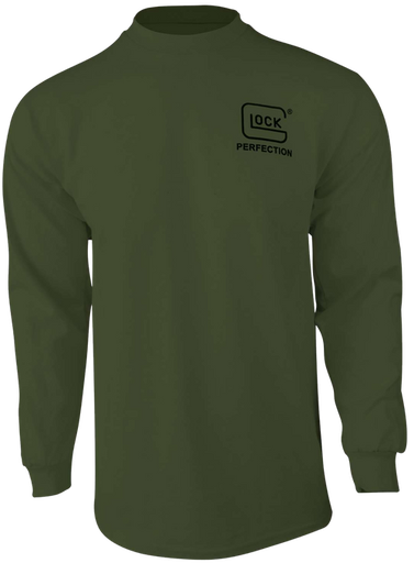 [764503055805] Glock Born In Austria Military Green Pre-Shrunk Cotton Long Sleeve Small