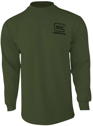 [764503055829] Glock Born In Austria Military Green Pre-Shrunk Cotton Long Sleeve Large