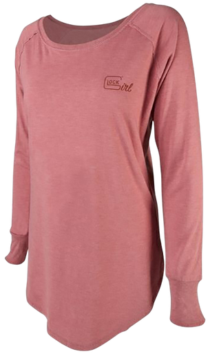 [764503055690] Glock Glock Girl Confidence Blush Cotton/Polyester/Rayon Long Sleeve Tunic Small