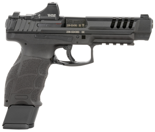 [642230266414] HK VP9L 9mm, 5" Polygonal Barrel, Lightening Cuts, Holosun SCS Optic, Picatinny Rail, Interchangeable Backstraps, 10rd
