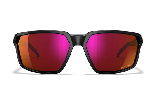 [712316023733] Wiley X Sierra M/L Red Mirror Lens Polycarbonate Gloss Black Frame