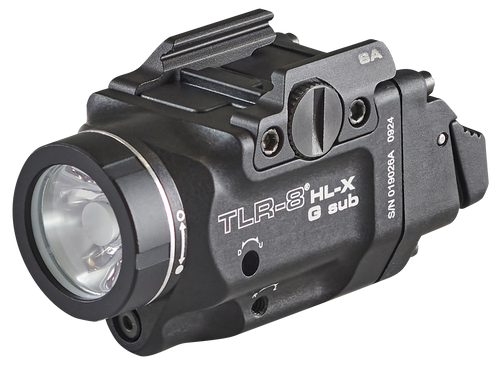 [080926694798] Streamlight TLR-8 HL-X Sub USB, Weaponlight with Green Laser, 1,000 Lumens, Black, Fits Springfield Hellcat, Includes Mounting Kit with Key, Multi-Tool, (1) SL-B9 Battery Pack, and USB-C Cord