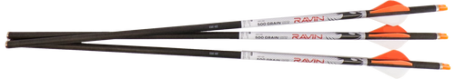 [815842021446] Ravin Crossbows Lighted Arrows 500 Grain 100% Pure Carbon 3 Pack