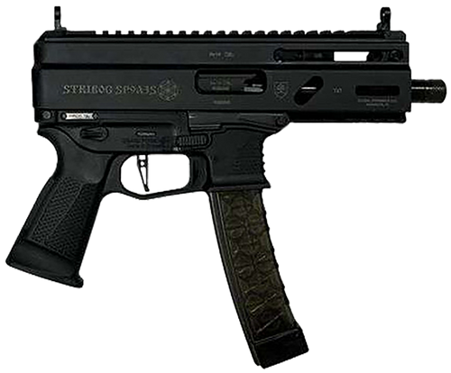 [810091152836] Grand Power Stribog SP9A35S 9mm,8" Barrel, Black, Picatinny Rail, SB Tactical Brace, 30rd