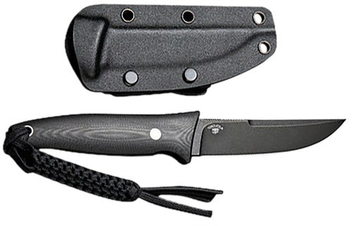 [763416241268] Civivi Knives Tamashii 4.07" Fixed Straight Back Plain Black Stonewashed D2 Steel Blade, 4.73" Black Textured G10 Handle