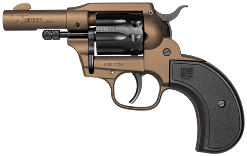 [810035756106] Diamondback Sidekick 22LR/WMR, 3" Barrel, Midnight Bronze Frame, Black Cylinder, Glass Filled Nylon Grips, 9rd