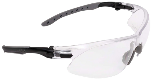 [026509077916] Allen ULTRX Keen Safety Glasses, Anti-fog/Anti-scratch, Black/Clear Frame, Clear Lens