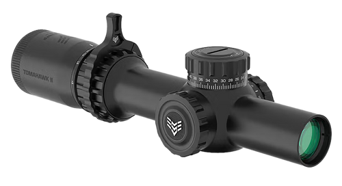 [889157002460] Swampfox Optics Tomahawk II Black 1-4x24mm 30mm Tube LVPO BDC Green Reticle