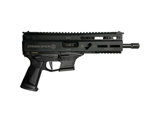[810091152850] Grand Power Stribog SP9A3G 9mm 8" Black, SB Tactical Brace, 3xGlock-style Mags, 33rd