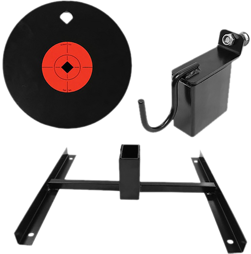 [029057490633] Birchwood Casey 8" Steel Target Range Pack, Includes 2 In 1 Steel Gong Target Holder, 2x4 Steel Target Stand, 8" Single Hole AR500 Gong
