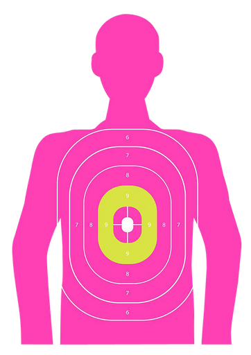 [026509068075] Allen EZ-Aim Silhouette Wall Paper Handgun Works with Handgun/Shotgun/Airsoft Gun/BB Guns/Pellet Gun Pink 3 Pack