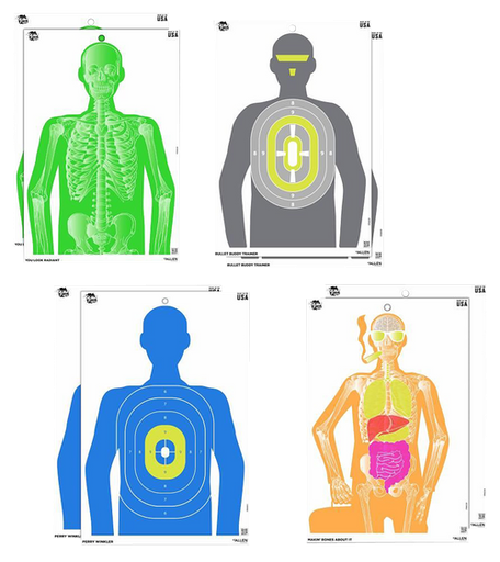 [026509067979] Allen EZ-Aim Silhouette Wall Paper Works with Handgun/Shotgun/Airsoft Gun/BB Guns/Pellet Gun 12 x 18 Multi-Color 8 Pack