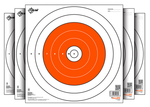 [026509048008] Allen EZ Aim Adhesive Paper Splash Shooting Targets Silhouette 12.50" W X 18.25" H 100 Per Pkg