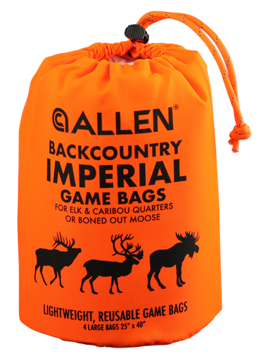 [026509063629] Allen BackCountry Imperial Elk Game Bag Set Orange Polyester 4 Bags
