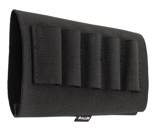 [026509028215] Allen Buttstock Shell Holder Shotgun 5 Rounds Black Elastic