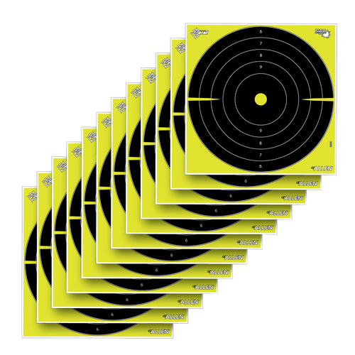 [026509046516] EZ-Aim Splash Reactive Target 12" Bullseye Hanging 12" x 12" Black/Yellow White 12 PK