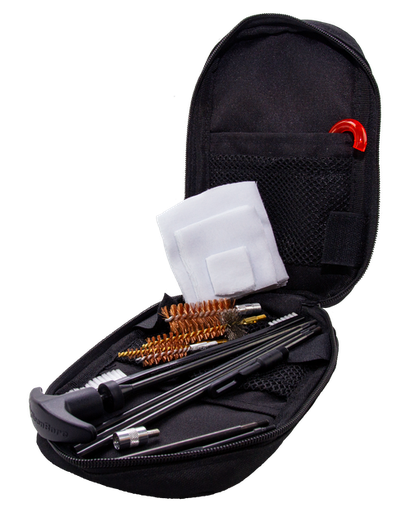 [026249003435] Kleen-Bore 3 Gun Tactical, Cleaning Kit, 5pc. KleenBore Coated Rigid Cleaning Rods, 3 Sizes of Phosphor Bronze Bore Brushes, 3 Sizes of Cotton Flannel Cleaning Patches, 12GA/.223/5.56/9mm