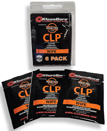 [026249005750] Kleen-Bore CLP Wipe, Powered By Break Free, Cleaning Wipes, 6 Pack