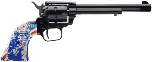 [727962710531] Heritage Rough Rider 22 LR, 6.5" Barrel, Black Oxide, Uncle Sam Grips, Fixed Sights, 6rd, Long Cylinder Only