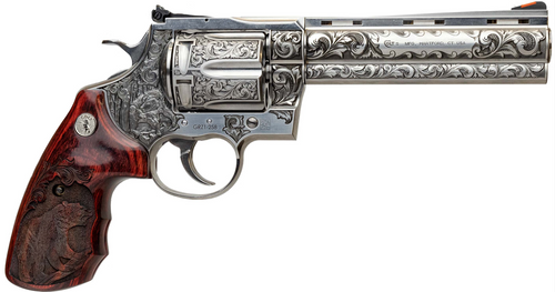 [098289005489-DAV] Colt Anaconda 44 Magnum Limited Edition, 6" Barrel, Stainless Steel Engraved, Wood Grip Engraved, 6rd