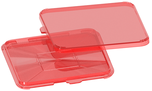 [026057361390] MTM Case-Gard Primer Flipper Square Red Plastic