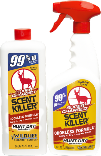 [024641005590] Wildlife Research Super Charged Scent Killer Combo Odor Eliminator, Odorless Scent 24 oz Trigger Spray