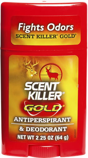 [024641012475] Wildlife Research Scent Killer Gold Antiperspirant & Deodorant Odor Eliminator Odorless Scent 2.25 oz Stick