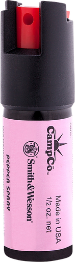 [024718001029] Caliber Gourmet Smith and Wesson Pepper Spray, 0.5oz, Plastic Case, Slide to Side Type Safety, Pink