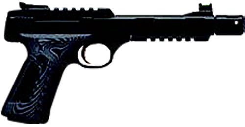 [023614863113] Browning Buck Mark Contour Pro 22 LR 10rd,4.40" Black Threaded Compensator Barrel, Matte Black Picatinny Rail Receiver, Matte Black Aluminum Frame Picatinny Rail, Black/Gray G10 Grip