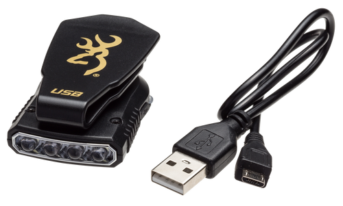 [023614485483] Browning Night Seeker 2 Cap Light 17/40 Lumens LED Polymer Black Rechargeable Li-ion