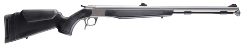 [043125020508] CVA Optima 50 Caliber 26" Stainless Fluted Barrel, Drilled & Tapped Stainless Steel Receiver, Fixed Black Stock, Fiber Optic Sights